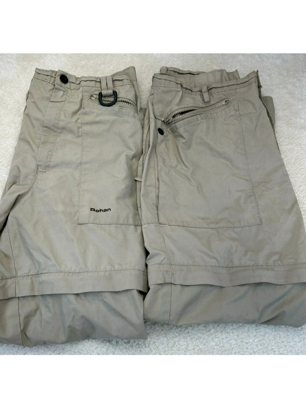 Rohan Mens Lot of 2 Convertible Hiking Pants Size 34 Lightweight Zip-Off Legs